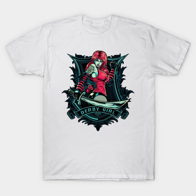 Derby Girl T-Shirt by viSionDesign